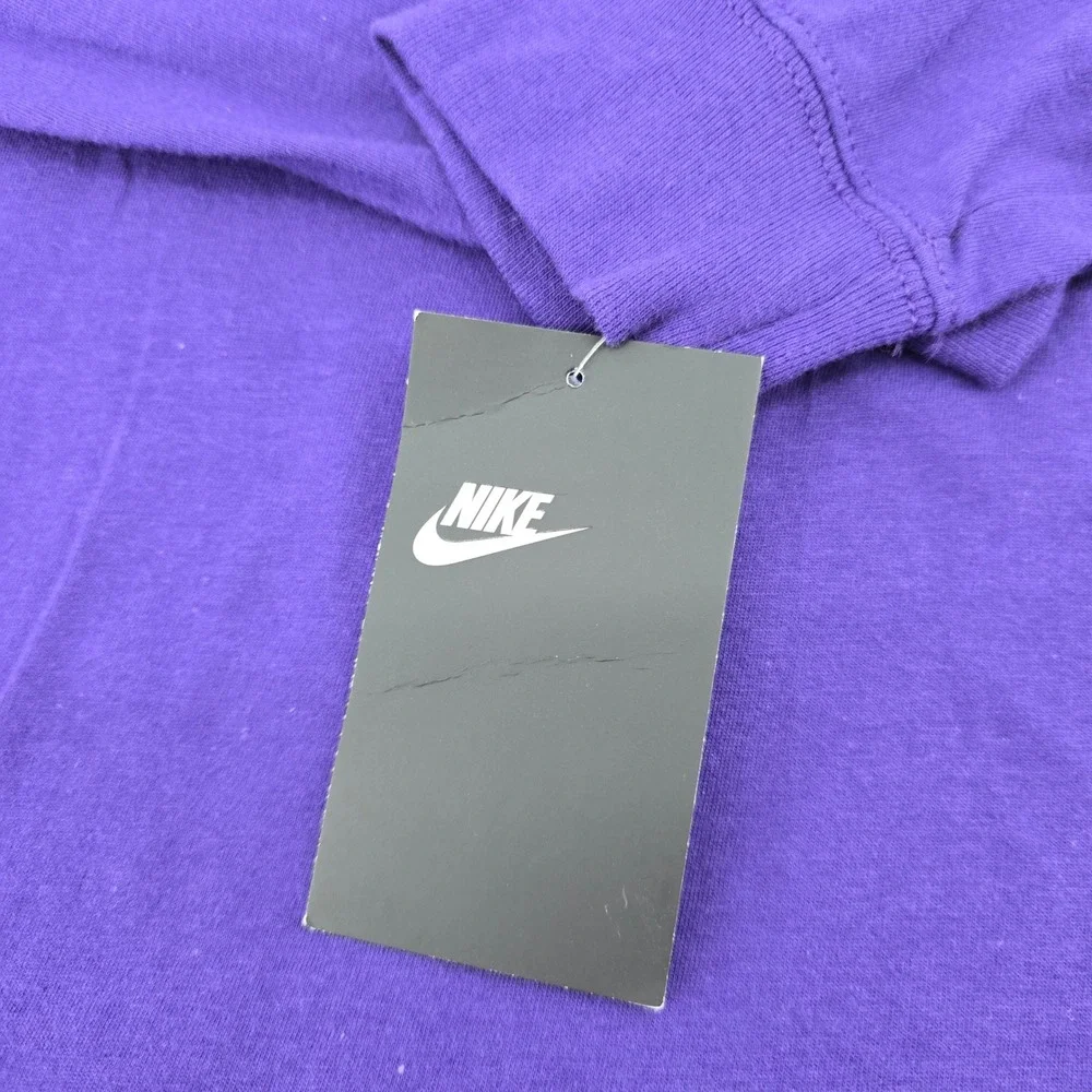 Nike Long Sleeve T-Shirt Mens Graphic Swoosh Logo Purple Small NWT